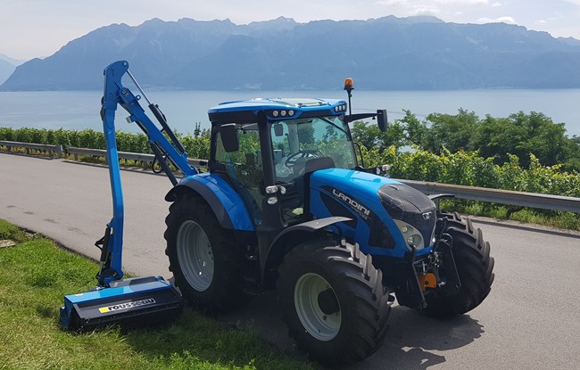 Landini 7-165 V-Shift avec épareuse Rousseau E-Kastor